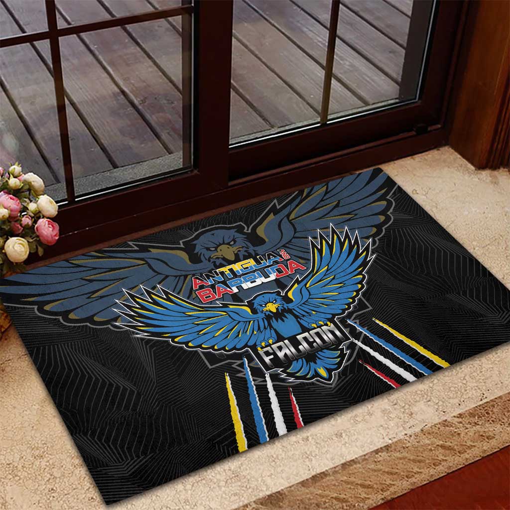 Antigua and Barbuda Cricket Rubber Doormat Come On Falcons