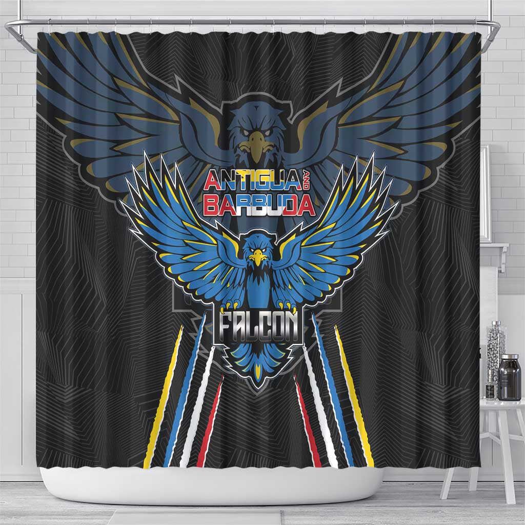 Antigua and Barbuda Cricket Shower Curtain Come On Falcons