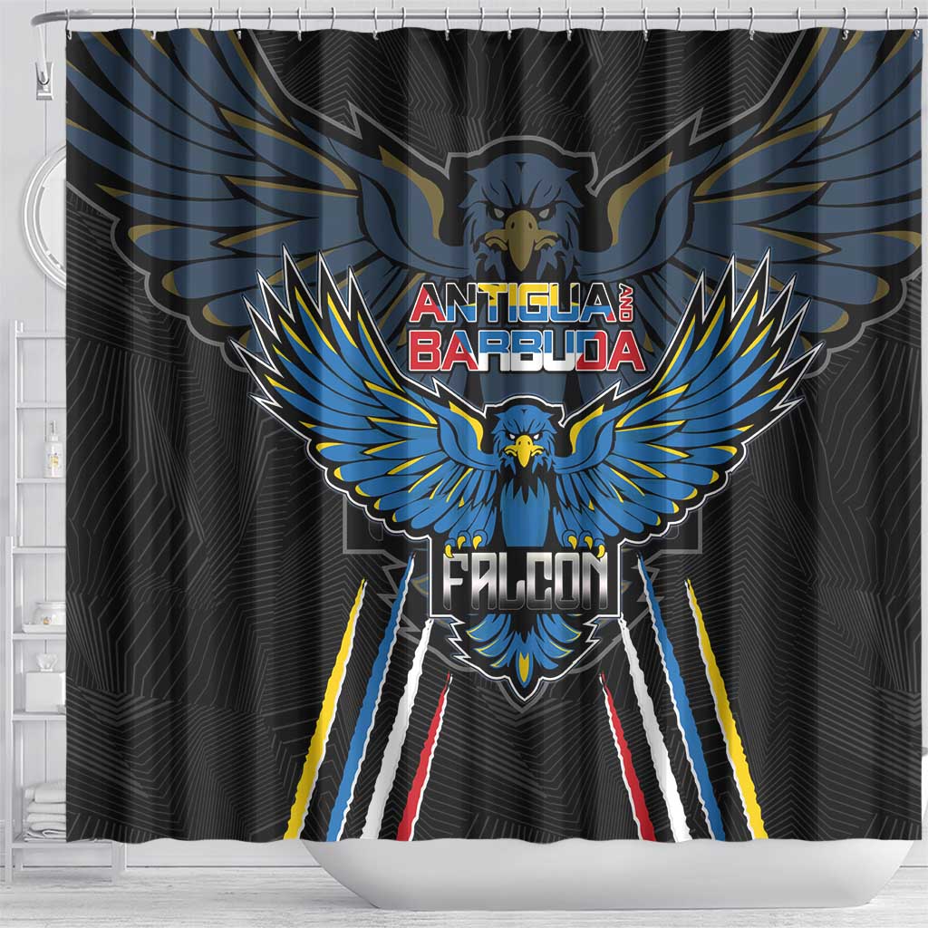Antigua and Barbuda Cricket Shower Curtain Come On Falcons