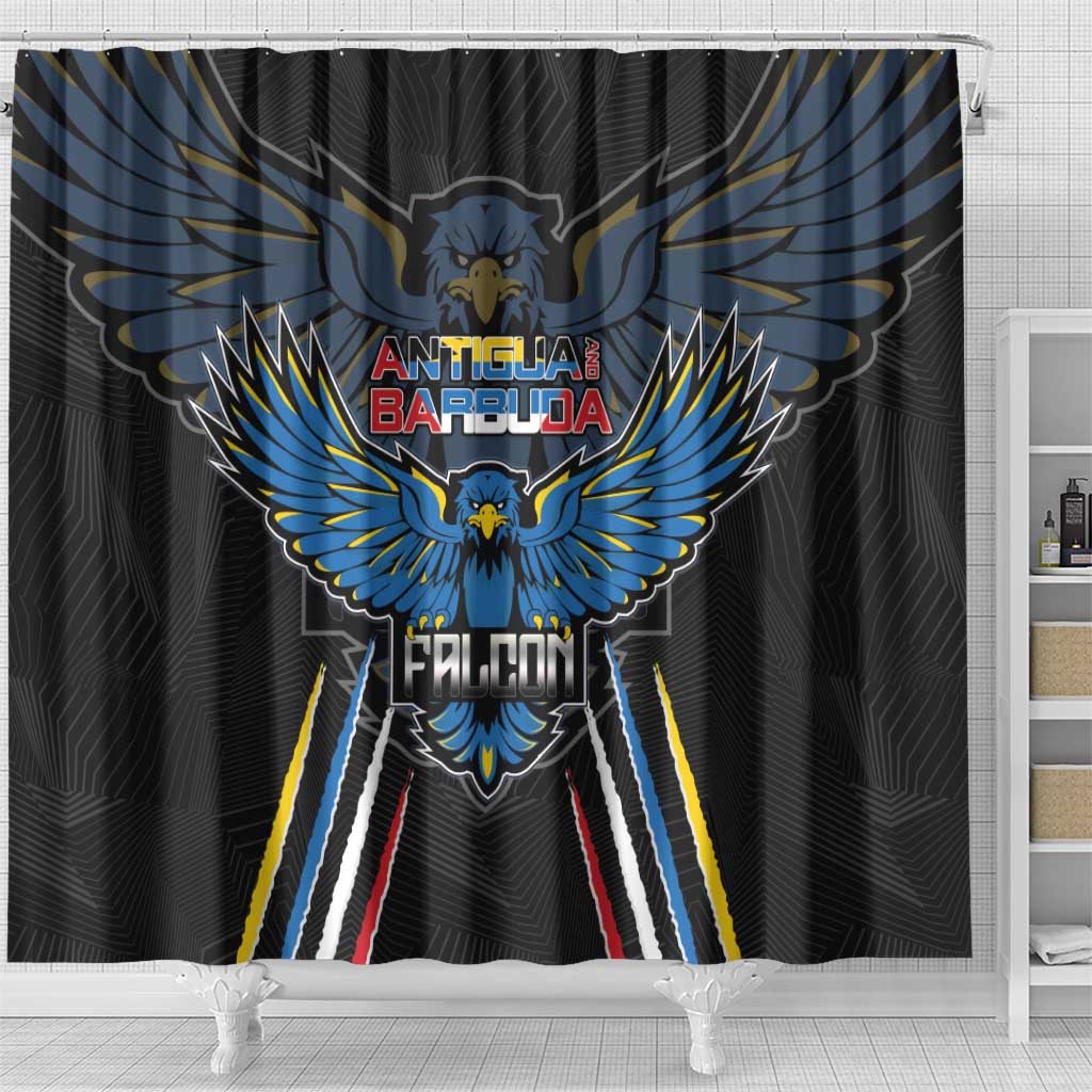 Antigua and Barbuda Cricket Shower Curtain Come On Falcons