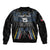 Custom Antigua and Barbuda Cricket Sleeve Zip Bomber Jacket Come On Falcons