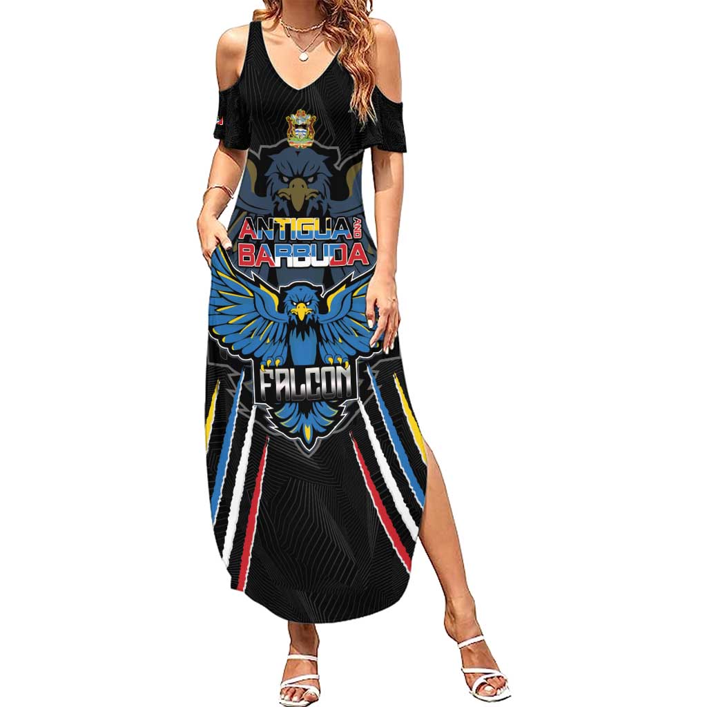Custom Antigua and Barbuda Cricket Summer Maxi Dress Come On Falcons