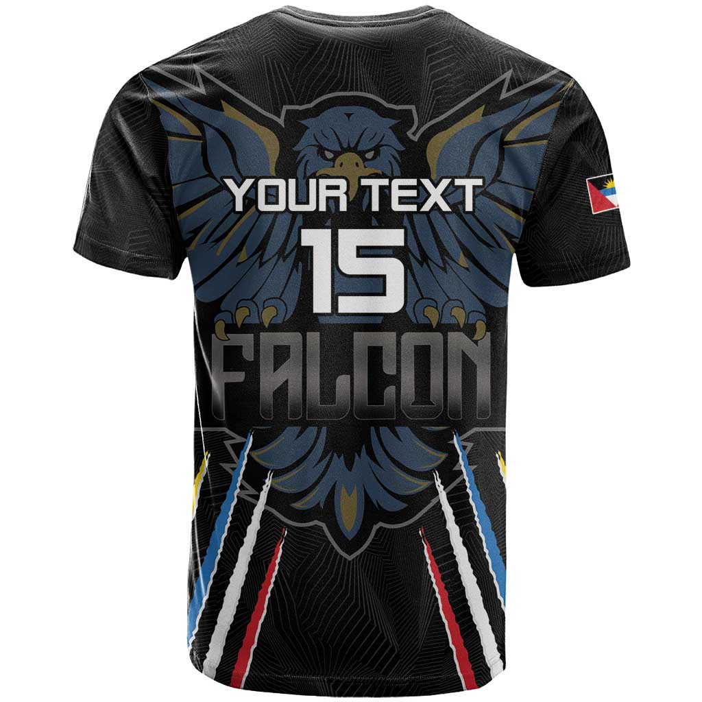 Custom Antigua and Barbuda Cricket T Shirt Come On Falcons