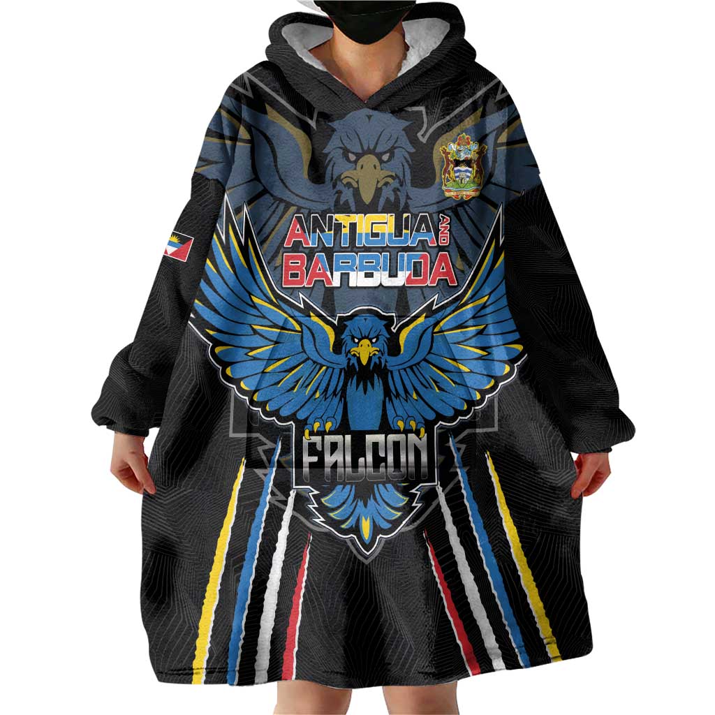 Custom Antigua and Barbuda Cricket Wearable Blanket Hoodie Come On Falcons