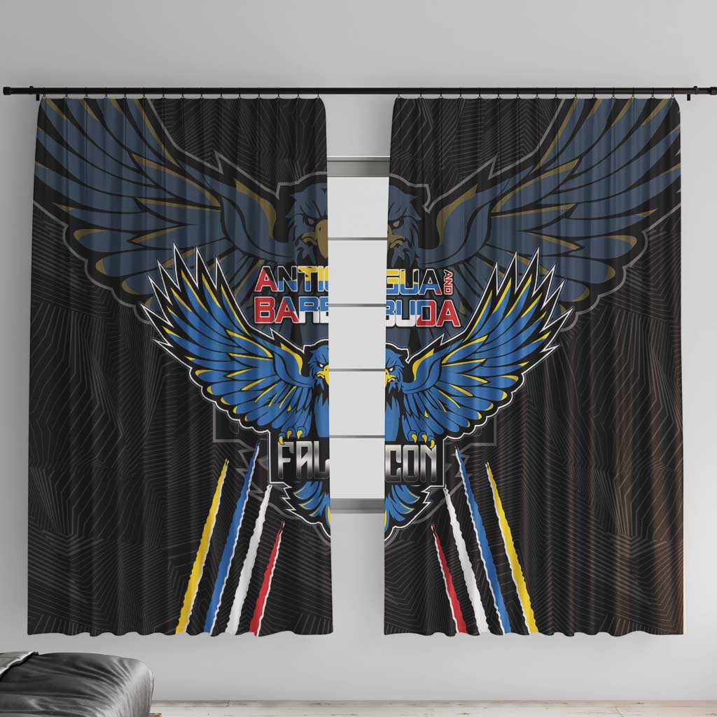 Antigua and Barbuda Cricket Window Curtain Come On Falcons