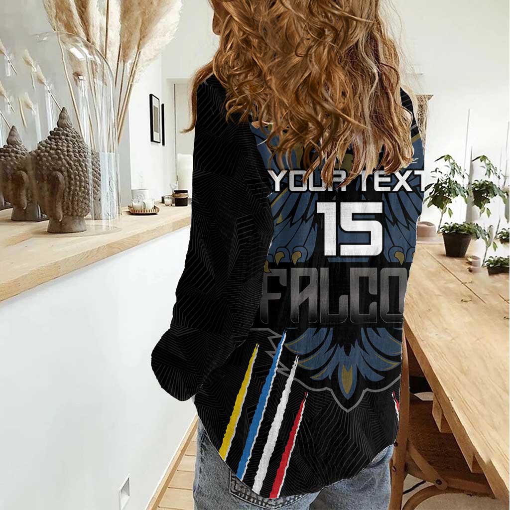 Custom Antigua and Barbuda Cricket Women Casual Shirt Come On Falcons