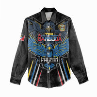 Custom Antigua and Barbuda Cricket Women Casual Shirt Come On Falcons