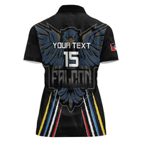 Custom Antigua and Barbuda Cricket Women Polo Shirt Come On Falcons
