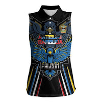Custom Antigua and Barbuda Cricket Women Sleeveless Polo Shirt Come On Falcons