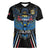 Custom Antigua and Barbuda Cricket Women V-Neck T-Shirt Come On Falcons
