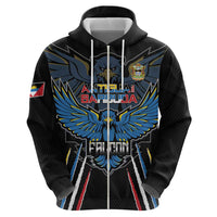 Custom Antigua and Barbuda Cricket Zip Hoodie Come On Falcons