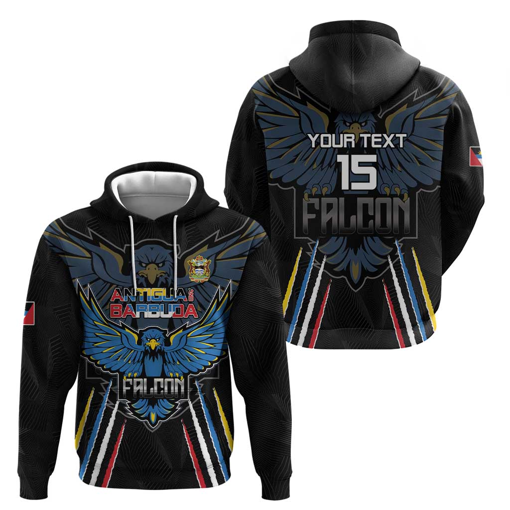 Custom Antigua and Barbuda Cricket Zip Hoodie Come On Falcons