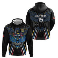 Custom Antigua and Barbuda Cricket Zip Hoodie Come On Falcons