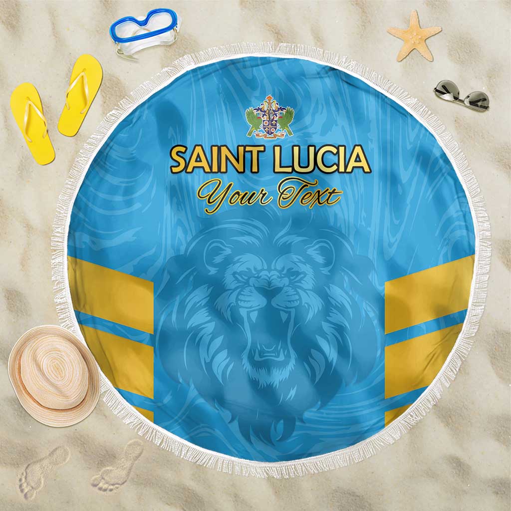 Custom Saint Lucia Cricket Beach Blanket Go Beinspired