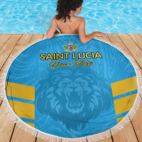 Custom Saint Lucia Cricket Beach Blanket Go Beinspired