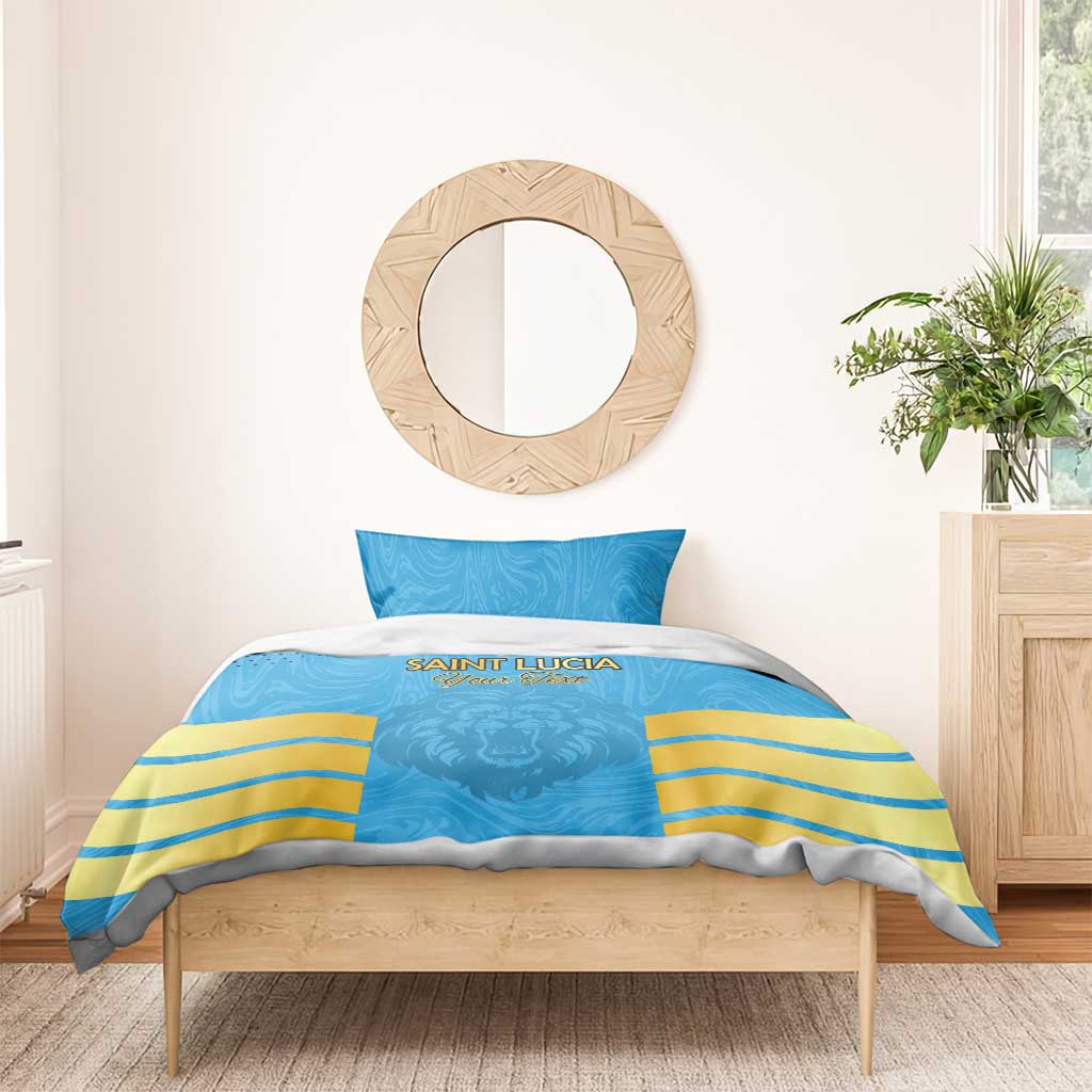 Custom Saint Lucia Cricket Bedding Set Go Beinspired