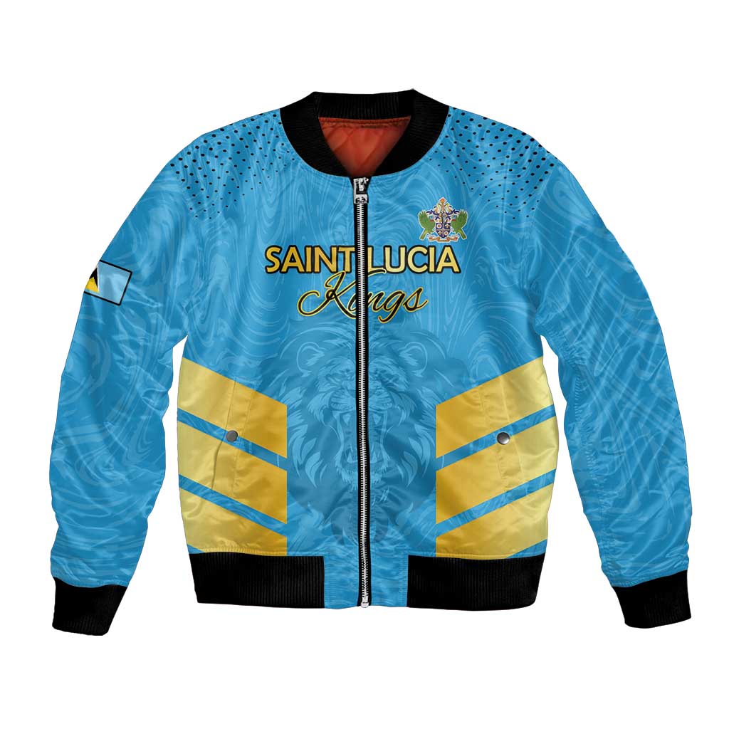 Custom Saint Lucia Cricket Bomber Jacket Go Beinspired
