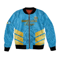 Custom Saint Lucia Cricket Bomber Jacket Go Beinspired
