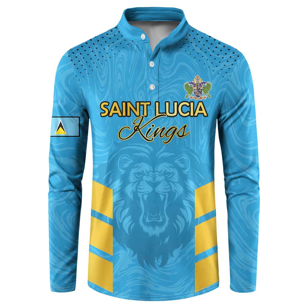 Custom Saint Lucia Cricket Button Sweatshirt Go Beinspired