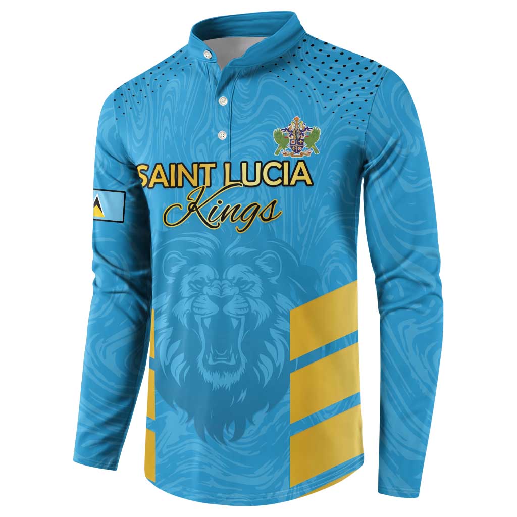 Custom Saint Lucia Cricket Button Sweatshirt Go Beinspired