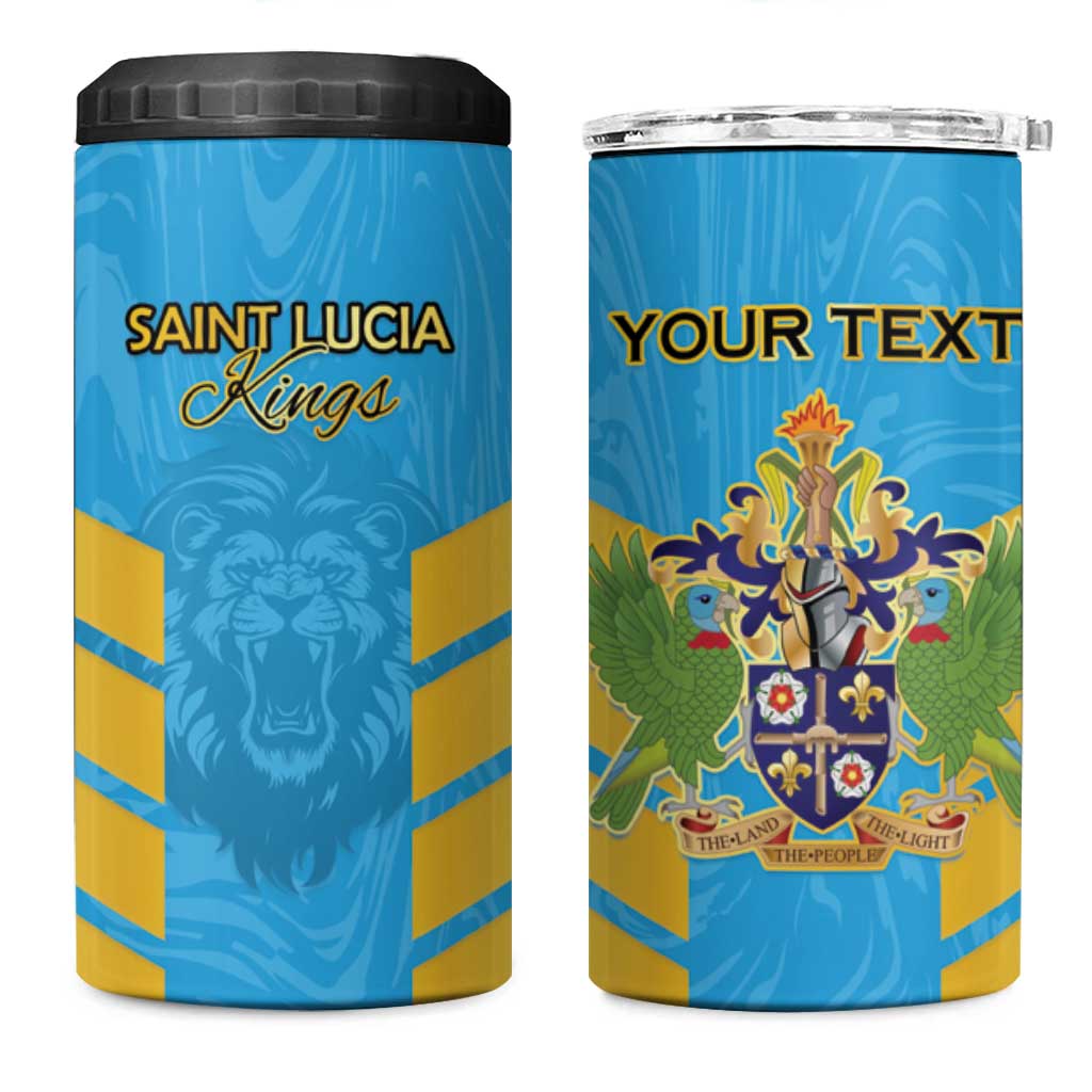 Custom Saint Lucia Cricket 4 in 1 Can Cooler Tumbler Go Beinspired