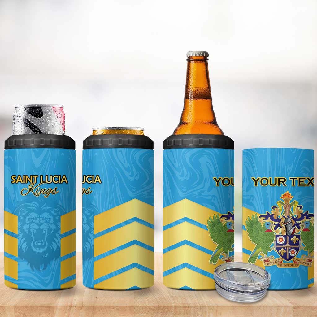 Custom Saint Lucia Cricket 4 in 1 Can Cooler Tumbler Go Beinspired