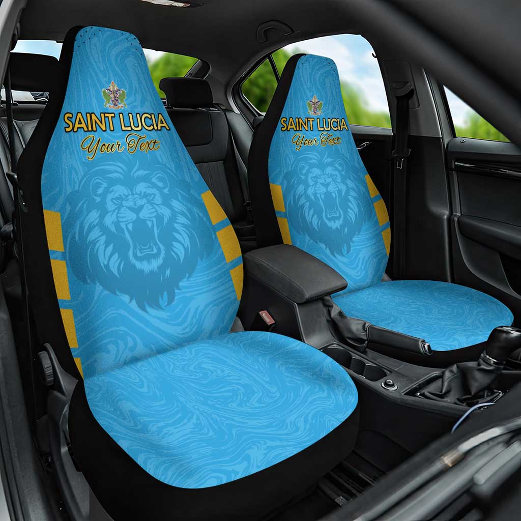 Custom Saint Lucia Cricket Car Seat Cover Go Beinspired