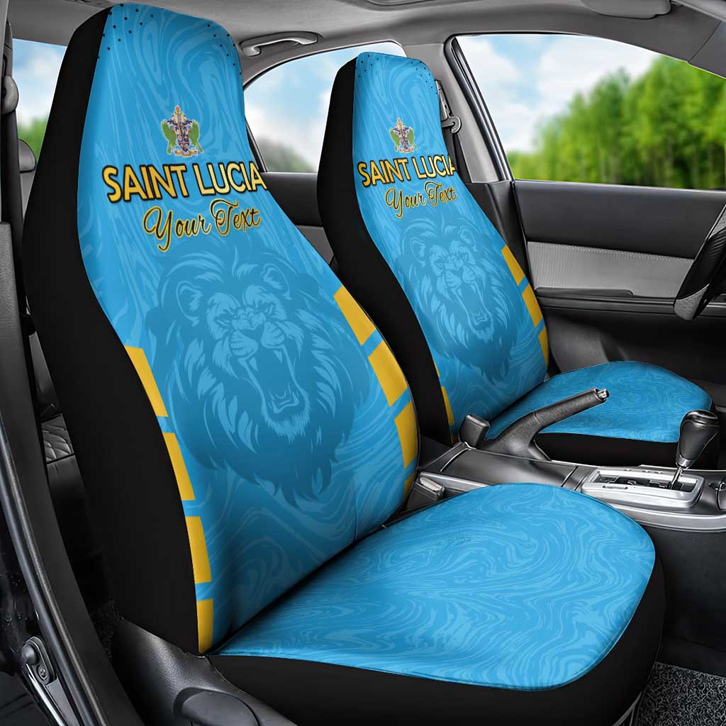 Custom Saint Lucia Cricket Car Seat Cover Go Beinspired