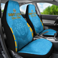 Custom Saint Lucia Cricket Car Seat Cover Go Beinspired