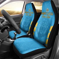 Custom Saint Lucia Cricket Car Seat Cover Go Beinspired