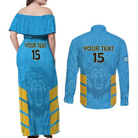 Custom Saint Lucia Cricket Couples Matching Off Shoulder Maxi Dress and Long Sleeve Button Shirt Go Beinspired