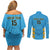 Custom Saint Lucia Cricket Couples Matching Off Shoulder Short Dress and Long Sleeve Button Shirt Go Beinspired