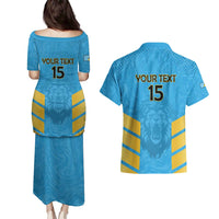 Custom Saint Lucia Cricket Couples Matching Puletasi and Hawaiian Shirt Go Beinspired