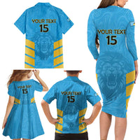 Custom Saint Lucia Cricket Family Matching Long Sleeve Bodycon Dress and Hawaiian Shirt Go Beinspired