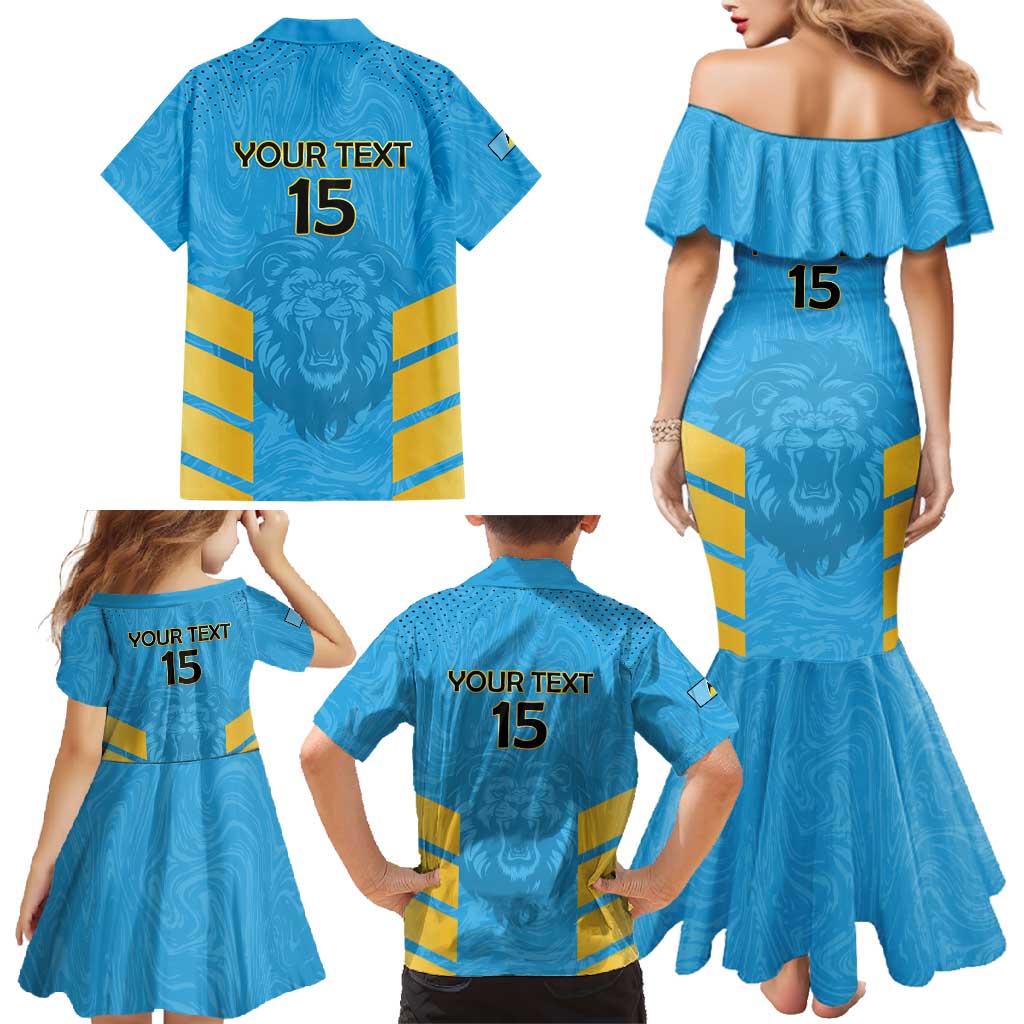 Custom Saint Lucia Cricket Family Matching Mermaid Dress and Hawaiian Shirt Go Beinspired