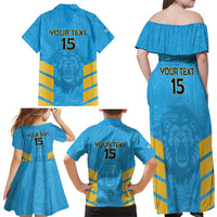 Custom Saint Lucia Cricket Family Matching Off Shoulder Maxi Dress and Hawaiian Shirt Go Beinspired
