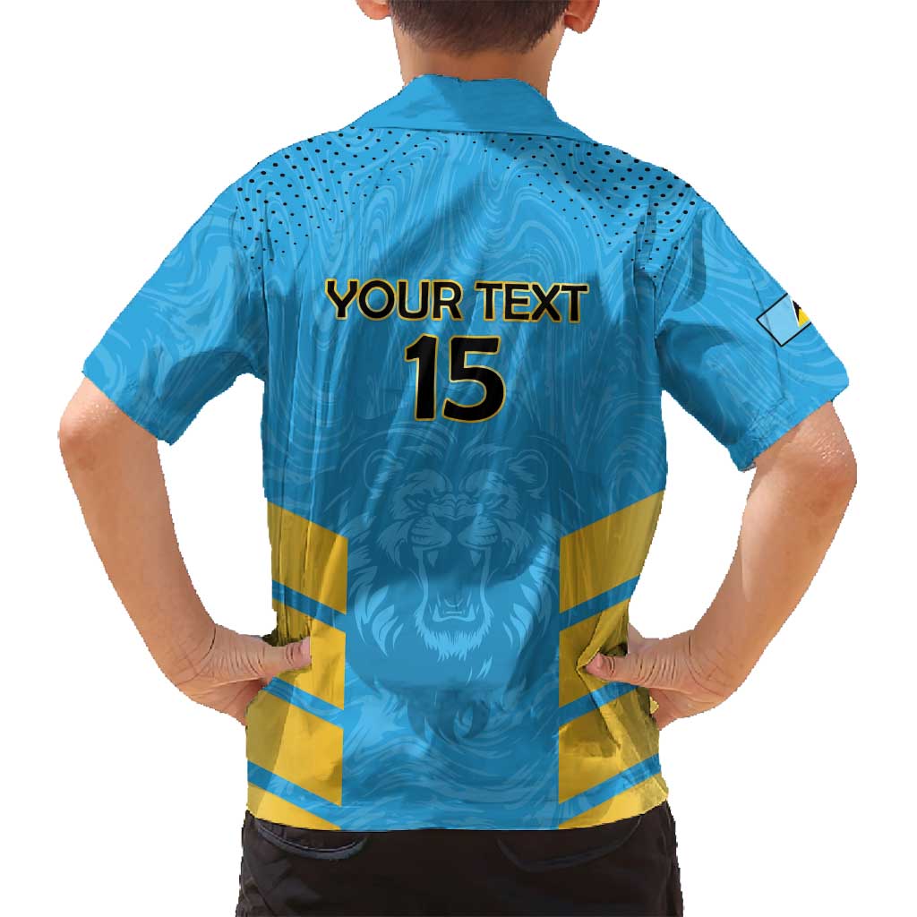 Custom Saint Lucia Cricket Family Matching Off Shoulder Short Dress and Hawaiian Shirt Go Beinspired