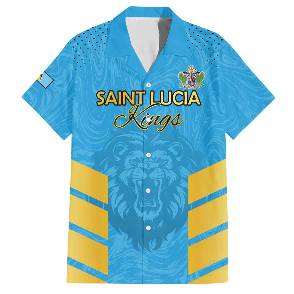 Custom Saint Lucia Cricket Family Matching Off Shoulder Short Dress and Hawaiian Shirt Go Beinspired