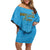 Custom Saint Lucia Cricket Family Matching Off Shoulder Short Dress and Hawaiian Shirt Go Beinspired