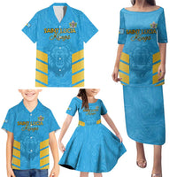 Custom Saint Lucia Cricket Family Matching Puletasi and Hawaiian Shirt Go Beinspired