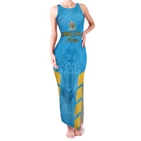 Custom Saint Lucia Cricket Family Matching Tank Maxi Dress and Hawaiian Shirt Go Beinspired