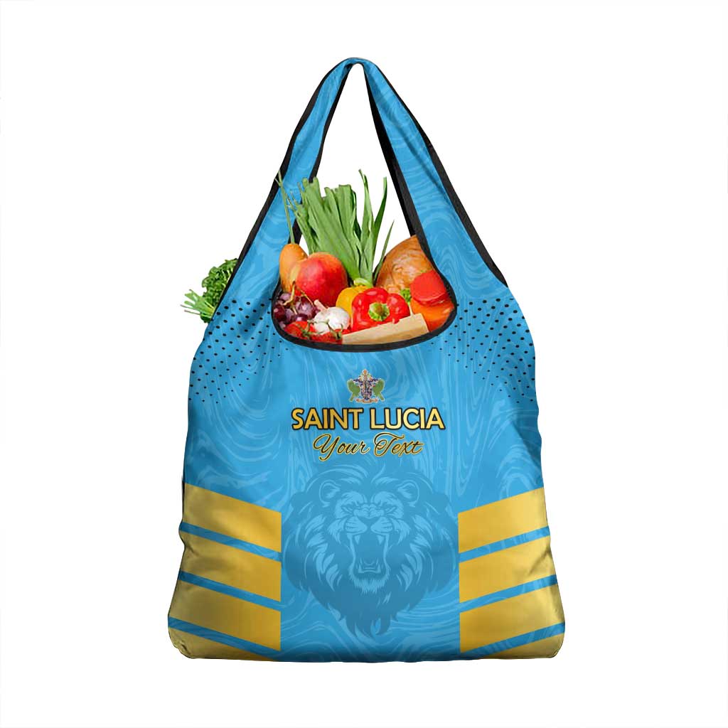 Custom Saint Lucia Cricket Grocery Bag Go Beinspired
