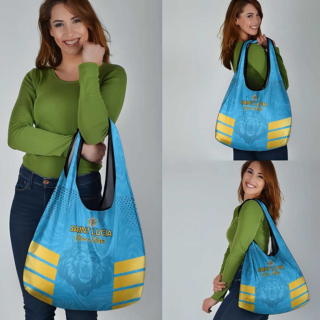 Custom Saint Lucia Cricket Grocery Bag Go Beinspired