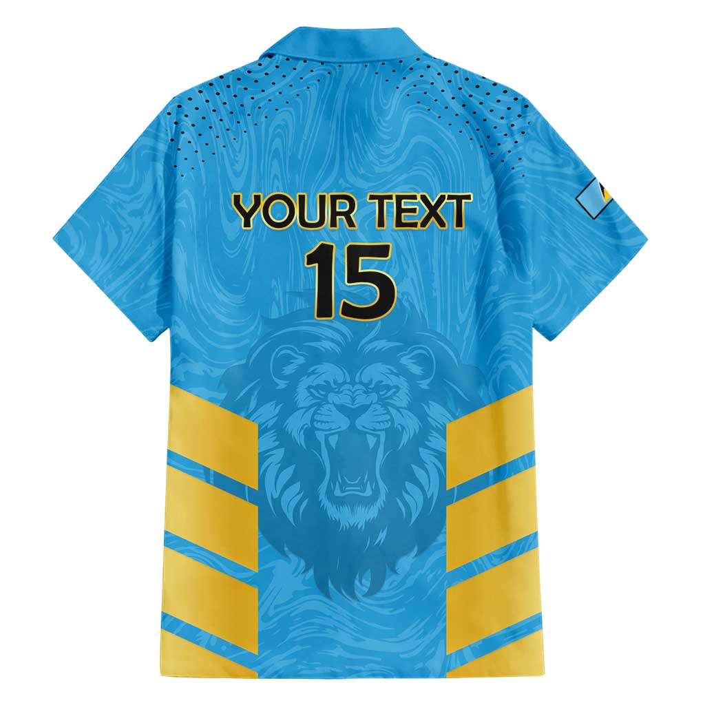 Custom Saint Lucia Cricket Hawaiian Shirt Go Beinspired