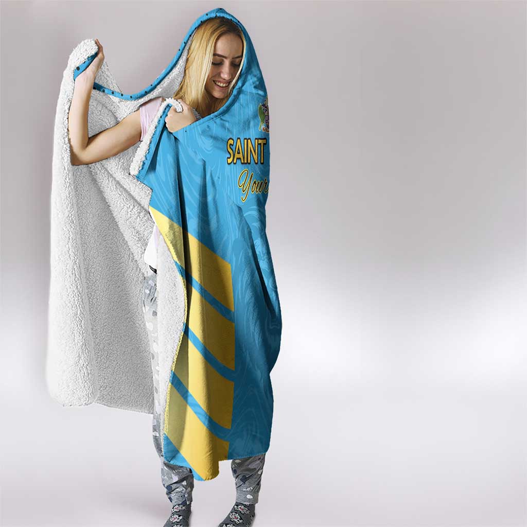 Custom Saint Lucia Cricket Hooded Blanket Go Beinspired