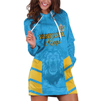 Custom Saint Lucia Cricket Hoodie Dress Go Beinspired