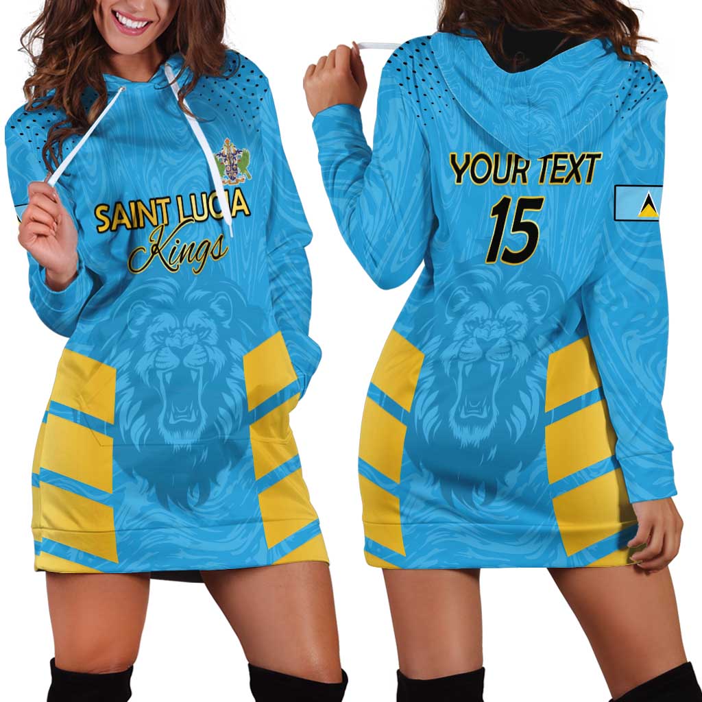 Custom Saint Lucia Cricket Hoodie Dress Go Beinspired