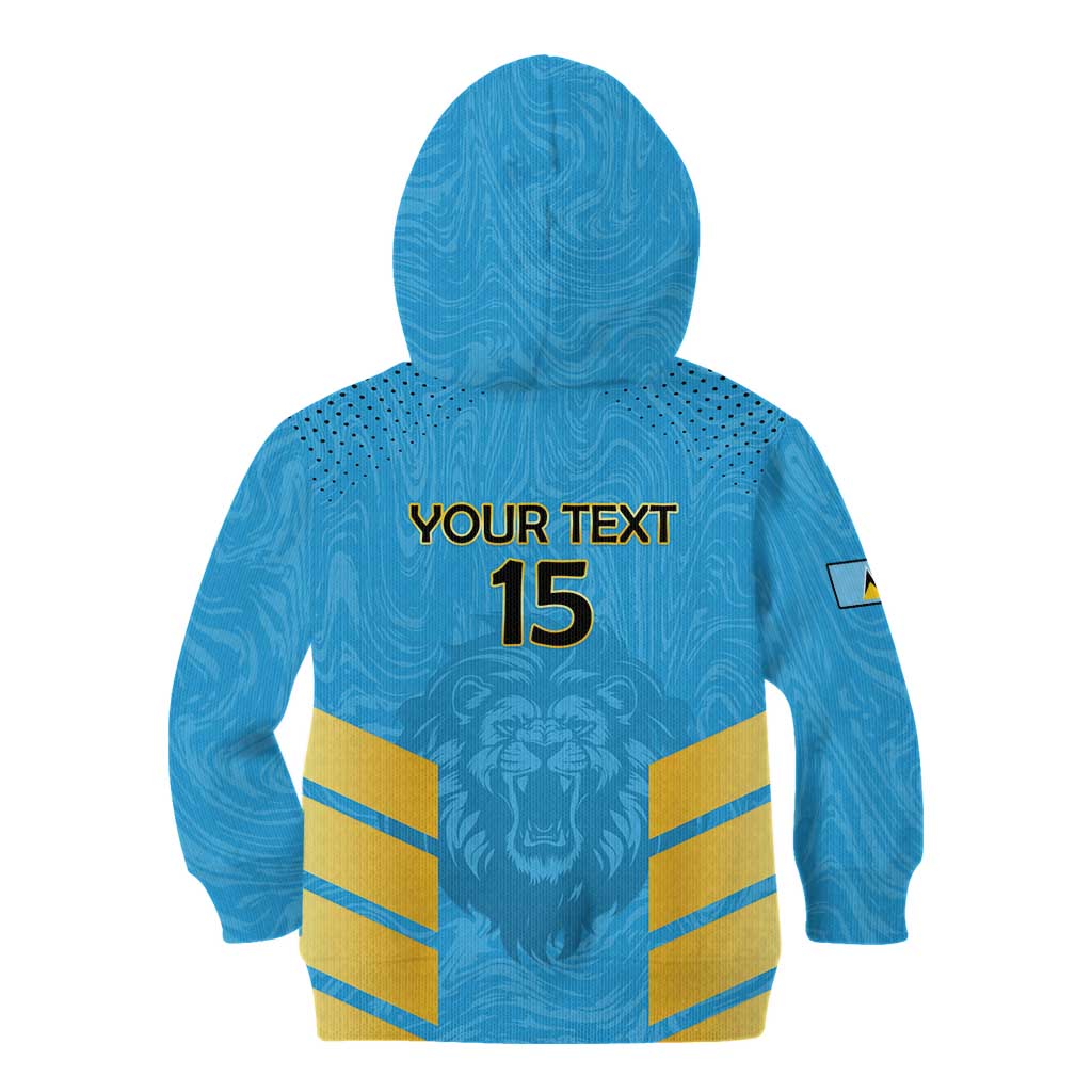 Custom Saint Lucia Cricket Kid Hoodie Go Beinspired
