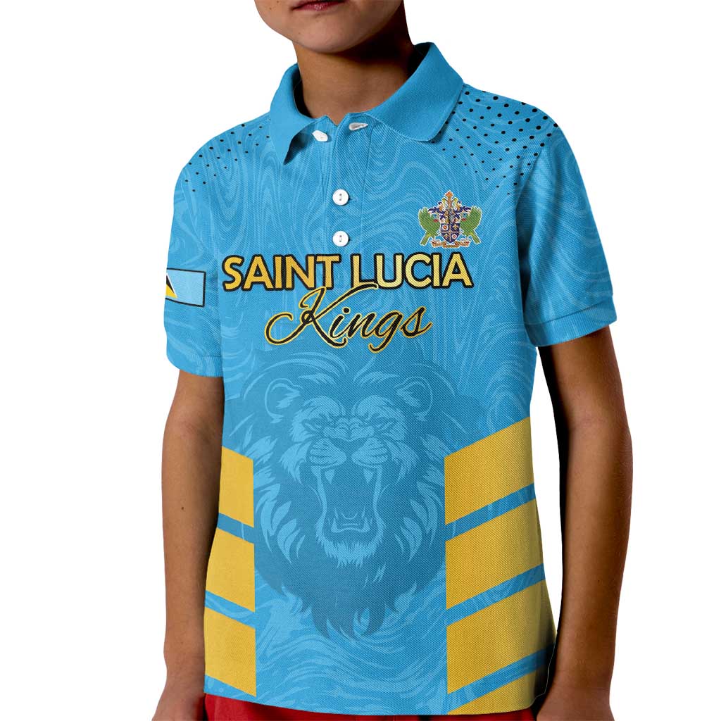 Custom Saint Lucia Cricket Kid Polo Shirt Go Beinspired