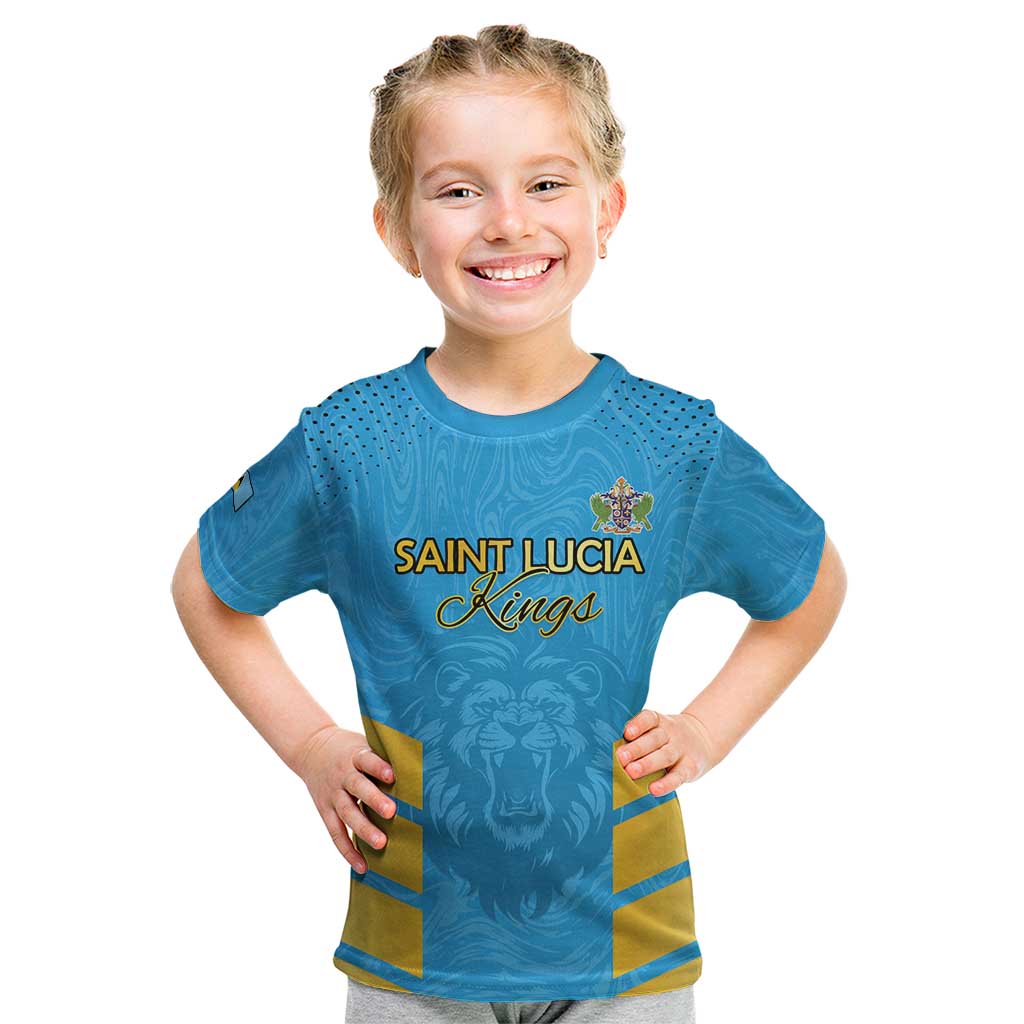 Custom Saint Lucia Cricket Kid T Shirt Go Beinspired